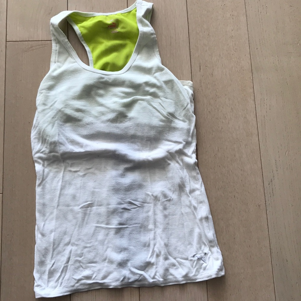 Puma racerback workout tank with bra